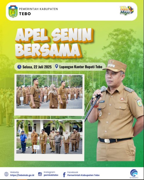 WABUP TEBO PIMPIN APEL GABUNGAN OPD